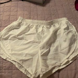 Varsity white shorts!